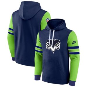 Seahawks Navy Green Pullover Hoodie