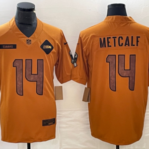 Nike Seahawks 14 DK Metcalf 2023 Brown Salute To Service Limited Men Jersey