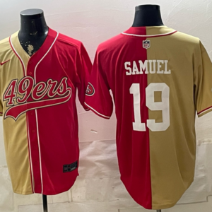 San Francisco 49ers 19 Samuel Red Gold Split Baseball Vapor Limited Men Jersey