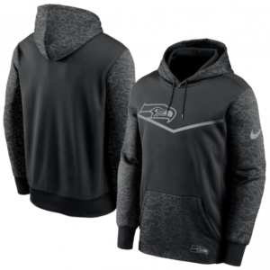 Seahawks Black Reflective Therma Hoodie