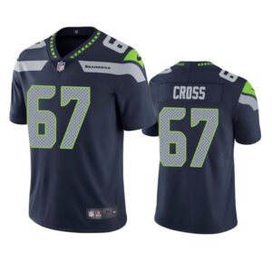 Seahawks 67 Charles Cross Navy 2022 Draft Vapor Untouchable Limited Men Jersey