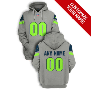 Seahawks Customized Grey 2021 Stitched New Hoodie