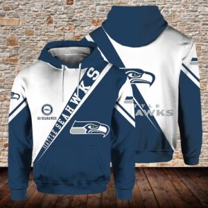 Seattle Seahawks 3D Print Pocket Pullover Hoodie