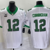 Nike Eagles 12 Randall Cunningham White 2023 F.U.S.E Vapor Limited Men Jersey with C patch