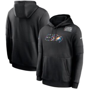 Seattle Seahawks 2020 Black Crucial Catch Sideline Performance Pullover  Hoodie
