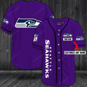 Seattle Seahawks Baseball Customized Jersey (5)