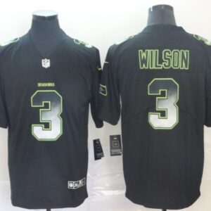 Seattle Seahawks 3 Russell Wilson Black 2019 Smoke Fashion Limited Men Jersey