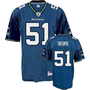 Seahawks 51 Lofa Tatupu Blue Throwback Men Jersey