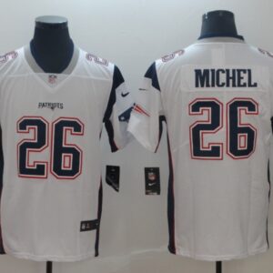 Patriots 26 Sony Michel White Vapor Untouchable Limited Men Jersey