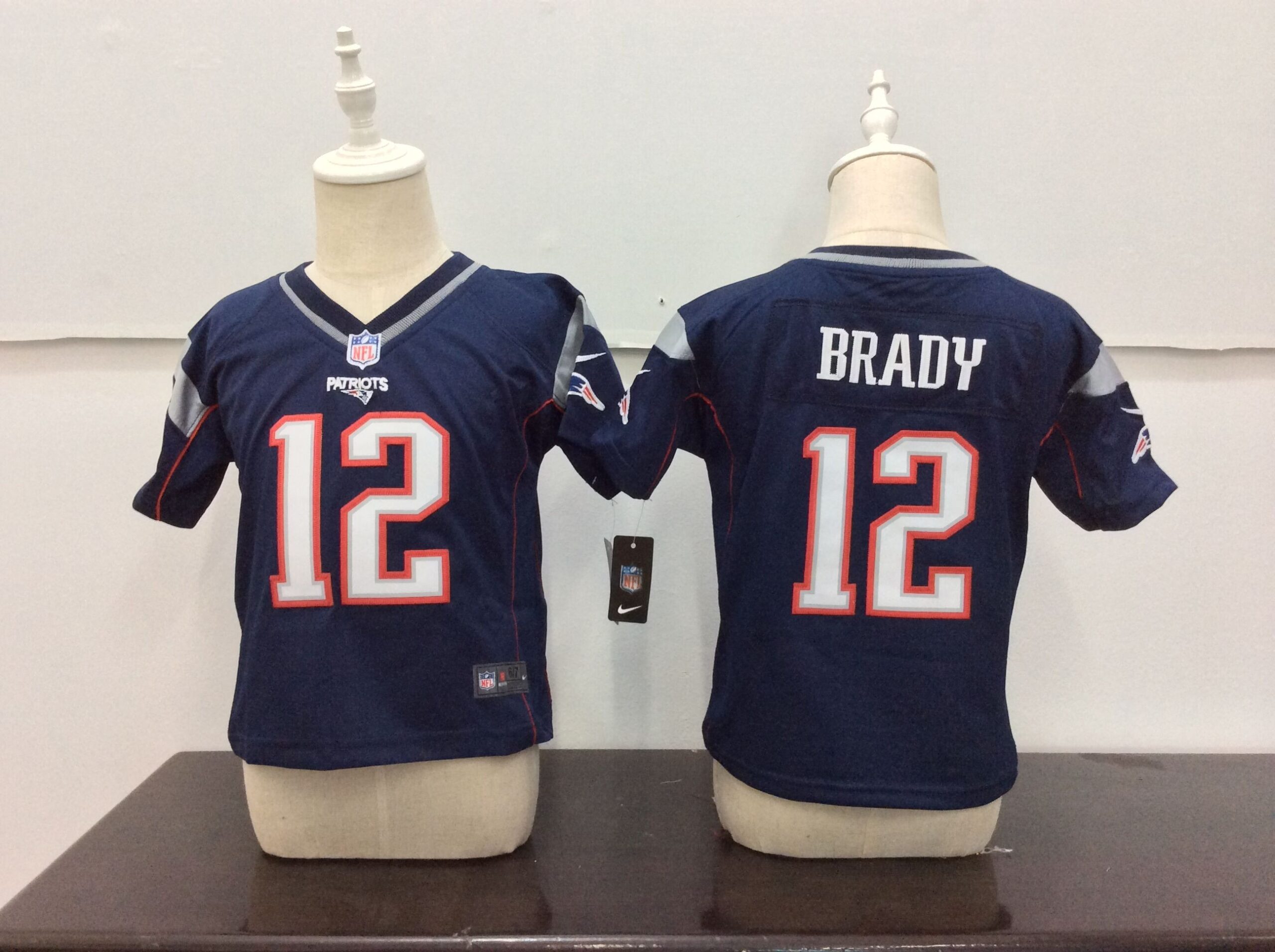 Patriots No.12 Tom Brady Navy Blue Toddler Jersey