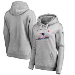Patriots 2017 AFC Champions Heather Gray Women Pullover Hoodie