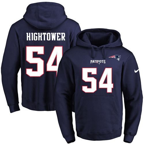 Patriots 54 Dont'a Hightower Navy Men Pullover Hoodie