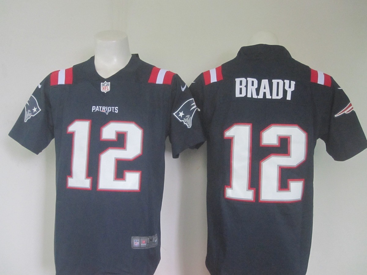 Nike New England Patriots 12 Tom Brady Navy Color Rush Limited Jersey