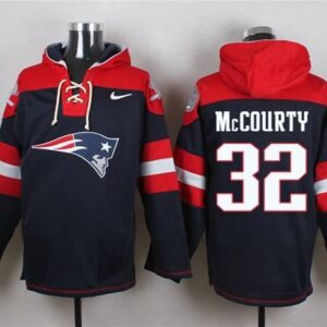Patriots 32 Devin McCourty Navy Blue Player Pullover Hoodie Sweatshirt