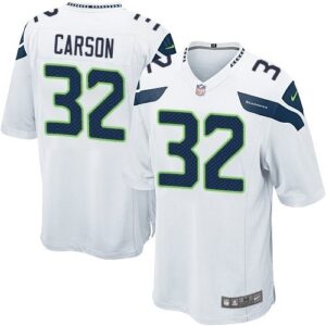 Seahawks 32 Chris Carson White Youth Jersey