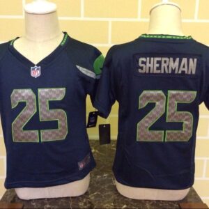 Seahawks 25 Richard Sherman Blue Toddler Jersey
