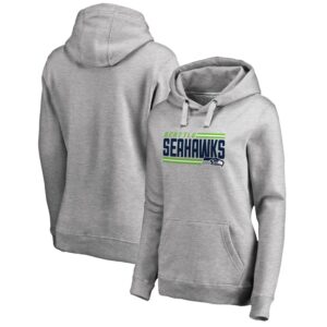 Seattle Seahawks Pro Line Ash Side Stripe Pullover Women Hoodie