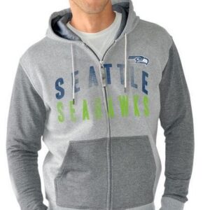 Seattle Seahawks G-III Sports by Carl Banks Safety Tri-Blend Full-Zip Heathered Gray Hoodie
