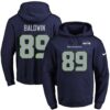 Seahawks 89 Doug Baldwin Navy Men Pullover Hoodie