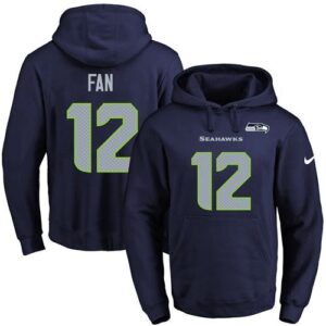 Seahawks 12 Fan Navy Men Pullover Hoodie