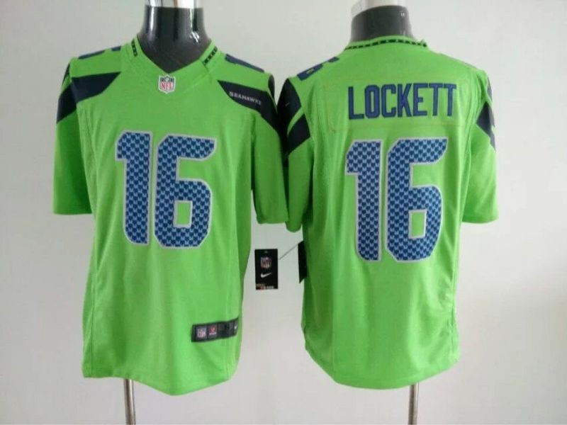 Seahawks 16 Tyler Lockett Green Color Rush Men Limited Jersey
