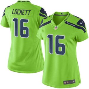 Seahawks 16 Tyler Lockett Green Color Rush Women Jersey
