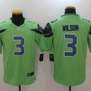 Seahawks 3 Russell Wilson Green Color Rush Men Limited Jersey