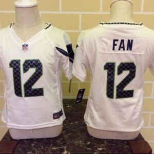 Seahawks 12 Fan Toddler White Toddler Jersey