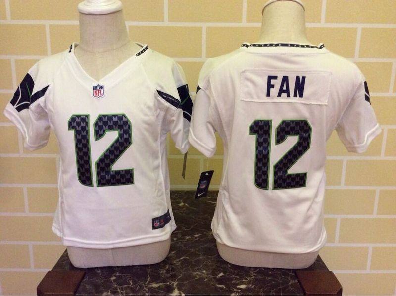 Seahawks 12 Fan Toddler White Toddler Jersey