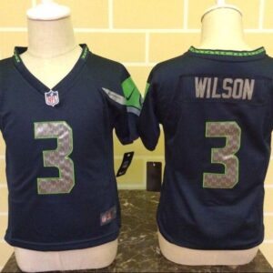 Seahawks 3 Russell Wilson Blue Toddler Jersey