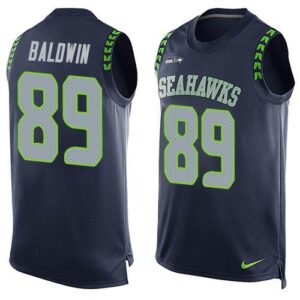 Seahawks 89 Doug Baldwin Steel Blue Men Limited Tank Top Jersey