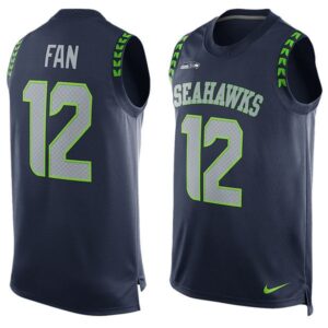 Seahawks 12 Fan Blue Name and Number Tank Top