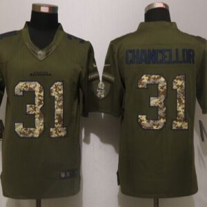 Seattle Seahawks 31 Kam Chancellor Green Men Stitched Limited Salute to Service Jersey