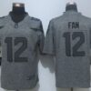 Seahawks 12 Fan Gray Mens Stitched Limited Gridiron Gray Jersey