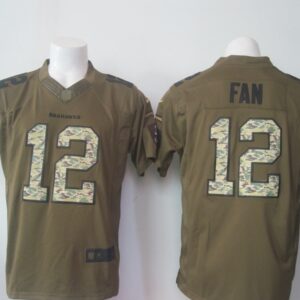 Seattle Seahawks No.12 Fan Green Salute To Service Limited Men Jersey