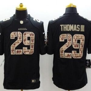 Seahawks 29 Earl Thomas III Black Men Stitched Limited Salute to Service Jersey