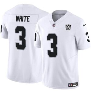 Nike Raiders 3 Zamir White White 65th Anniversary Patch F.U.S.E. Vapor Limited Men Jersey