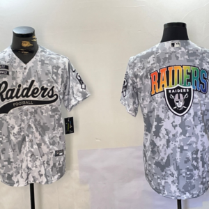 Nike Raiders Blank Camo Vapor Baseball Logo Limited Men Jersey