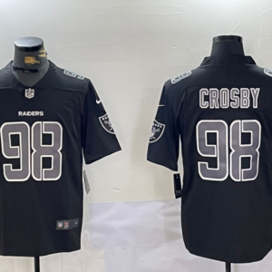 Nike Raiders 98 MAXX CROSBY Black Impact Vapor Limited Men Jersey