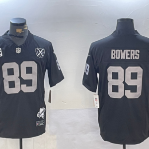 Nike Raiders 89 Brock Bowers Black 65th Anniversary & C Patch F.U.S.E. Vapor Limited Men Jersey