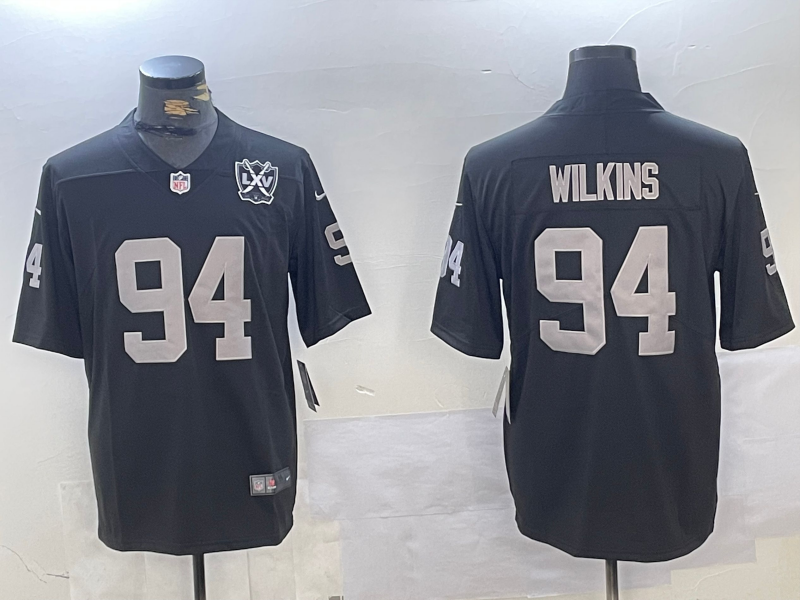 Nike Raiders 94 Wilkins Black 65th Anniversary Patch F.U.S.E. Vapor Limited Men Jersey