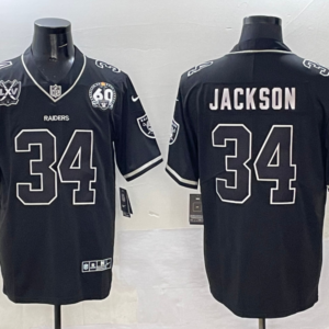 Nike Raiders 34 Jackson Black Shadow Vapor Limited Men Jersey