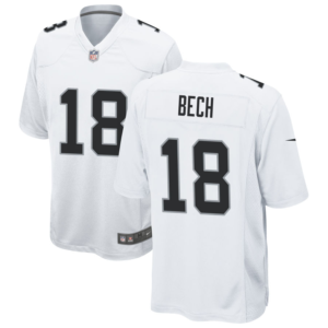 Nike Raiders 18 Jack Bech White 2025 Draft Vapor Limited Men Jersey