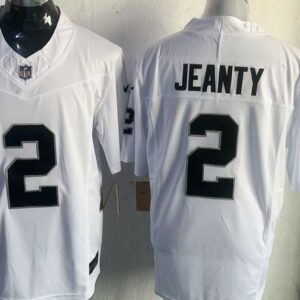Nike Raiders 2 Ashton Jeanty White 2025 Draft F.U.S.E. Vapor Limited Men Jersey