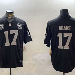 Nike Raiders 17 Davante Adams Black Team Logo F.U.S.E. Vapor Limited Men Jersey with 65 Patch