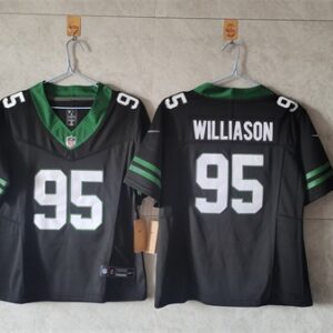 Nike Jets 95 Quinnen Williams Black F.U.S.E Vapor Limited Women Jersey(Run Small)