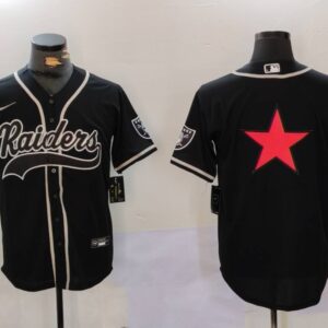 Nike Raiders Blank Black Red Star  Vapor Baseball Limited Men Jersey