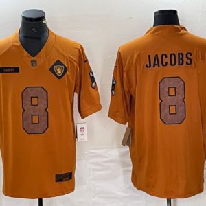 Nike Raiders 8 Josh Jacobs  2023 Brown Salute To Service Limited Men Jersey