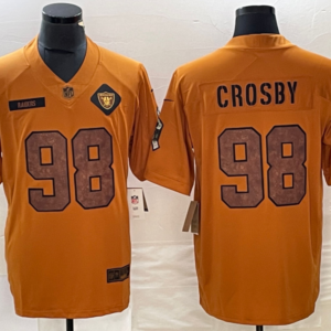 Nike Raiders 98 Maxx Crosby 2023 Brown Salute To Service Limited Men Jersey