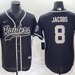 Nike Raiders 8 Josh Jacobs Black Baseball Vapor Limited Men Jersey